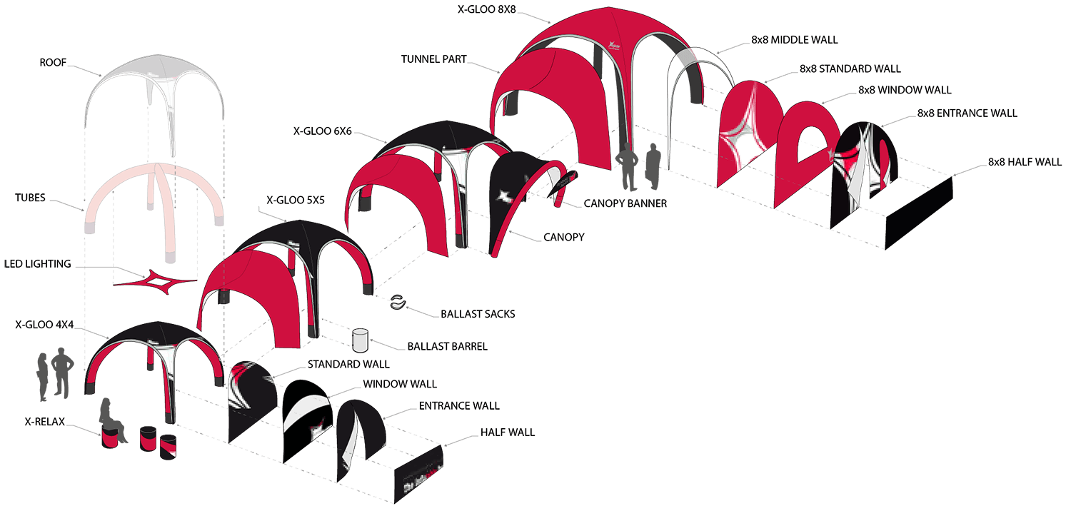 Modulares X-GLOO Event Zeltsystem